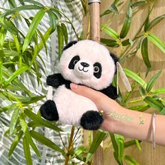 キュートで絶妙な香りの宝物、超柔らかくてかわいい座り姿勢のパンダ人形、香りのパンダと一緒に解凍粒子