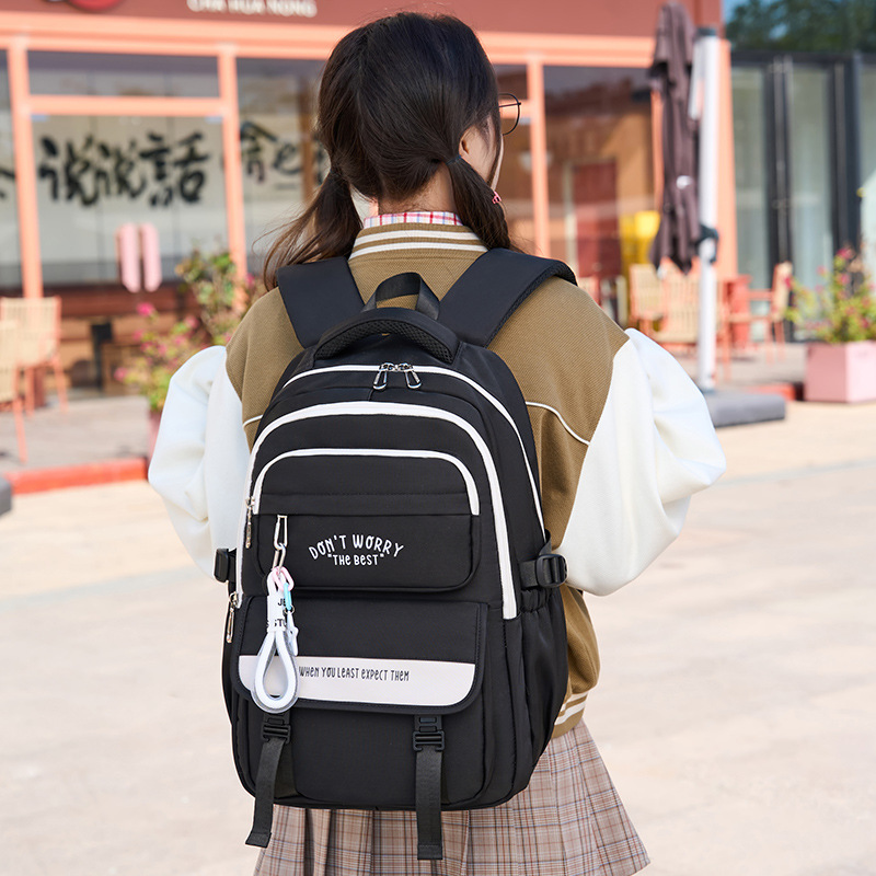 New High School Student Schoolbag Women's Large Capacity Travel Lightweight College Student Backpack Casual Simple Junior High School Student Backpack