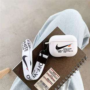 Ins Cartoon Case for Apple airpods4 Earphone Case Protective Case Frosted Black and White Lanyard Pro2 Earphone Case