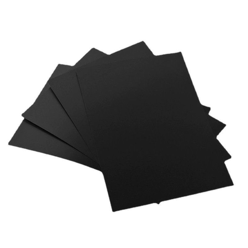 Черный ПВХ лист матовый черный матовый затененный огнестойкий изоляционный жесткий пластиковый лицевой панели печати