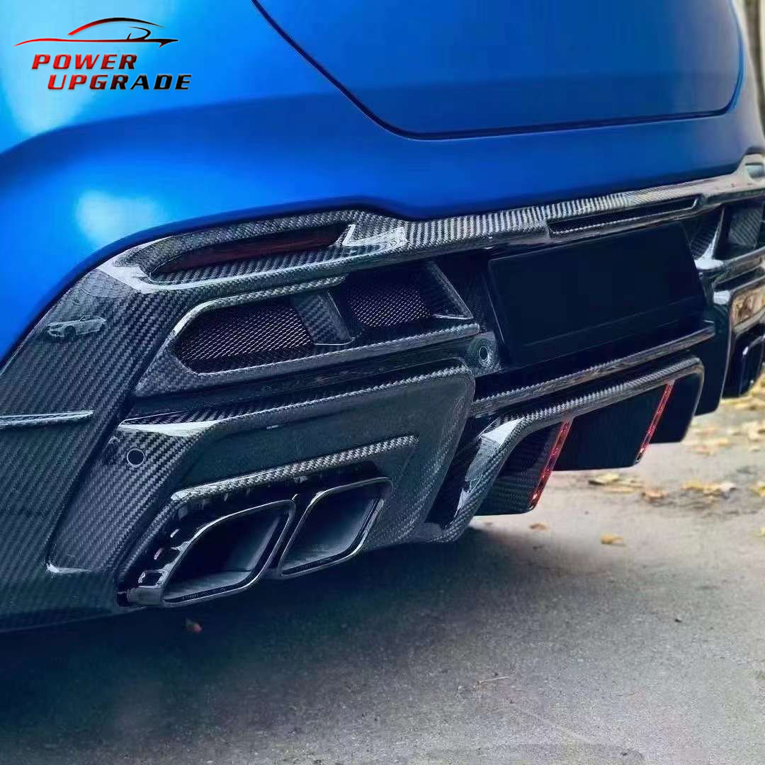 Suitable for Mercedes-Benz Gle Coupe W167 Modified Rear Bumper Carbon Fiber Ld Style Rear Lip Exhaust Pipe Kit