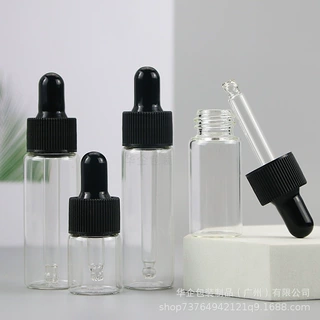 现货10ml透明滴管瓶5ml精油瓶20ml玻璃分装瓶15ml拉管瓶 化妆品瓶