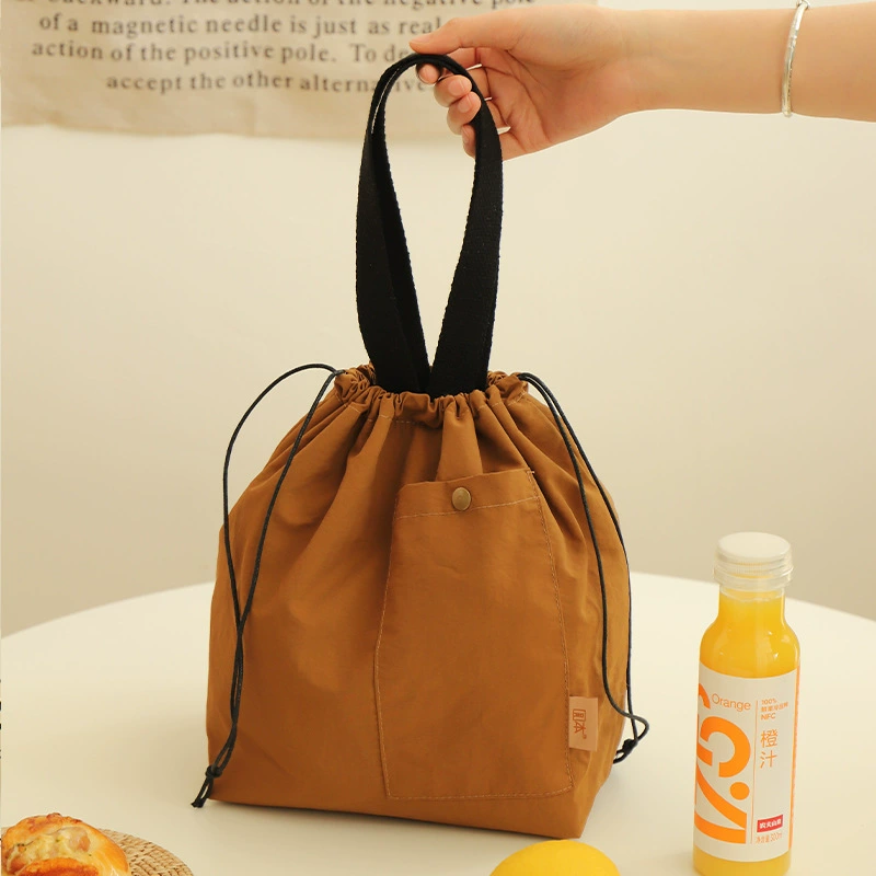 Nylon high quality waterproof handheld thermos to go out, lunch box bag for elementary school students, food bag