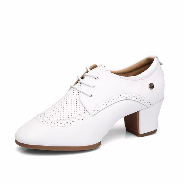 Dancer Teacher Latin Dance Shoes Outdoor Square Dance Shoes Two-Point Soft-Soled Figure Dance Shoes 112 Rubber Soles