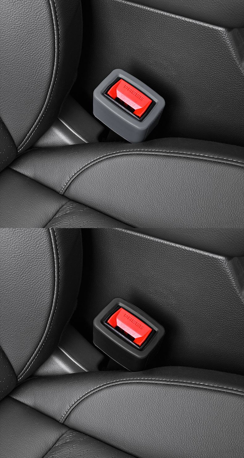 Car Seat Belt Socket Protective Cover Latch Silicone Cover Anti-Collision and Anti-Scratch Retainer Interior Protection Modification Universal
