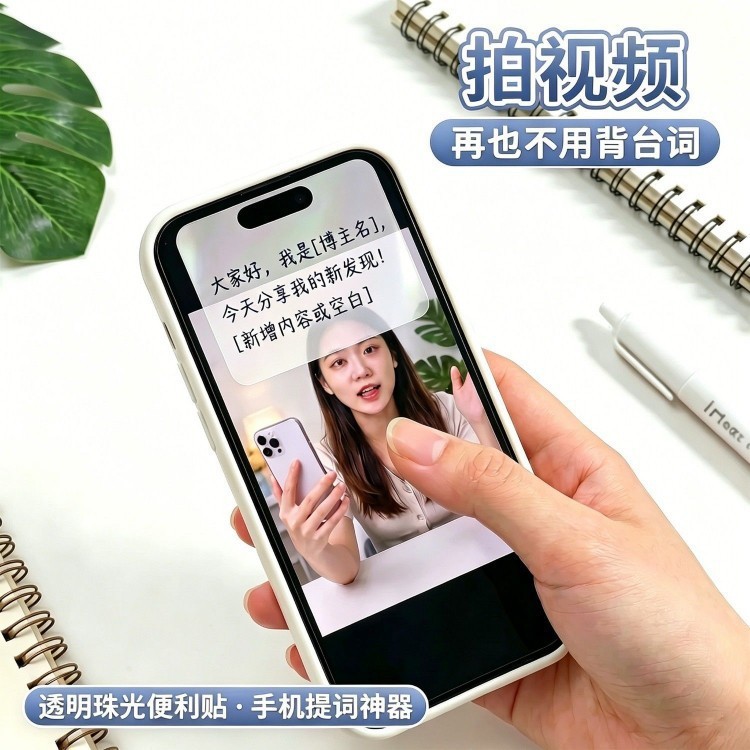 Transparent sticky notes for mobile phone screen prompts, handwritten, gentle adhesive, won't damage the screen, marking notes.
