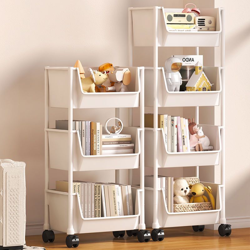 Book Rack Storage Rack Floor Trolley Kitchen Bathroom Mobile Snacks Toilet Multi-layer Storage Rack