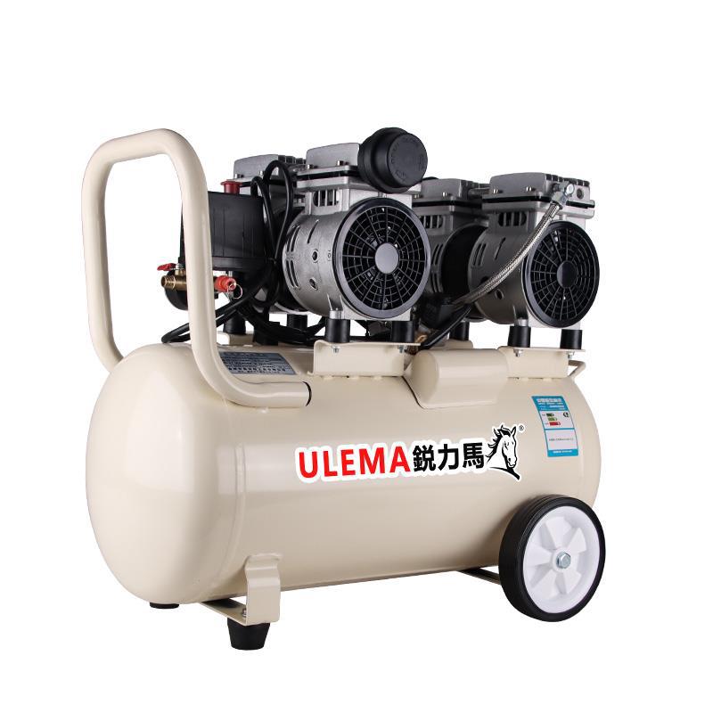 ULEMA無油筱嫣空壓機小型高壓空氣壓縮機木工噴漆汽修打氣泵220v