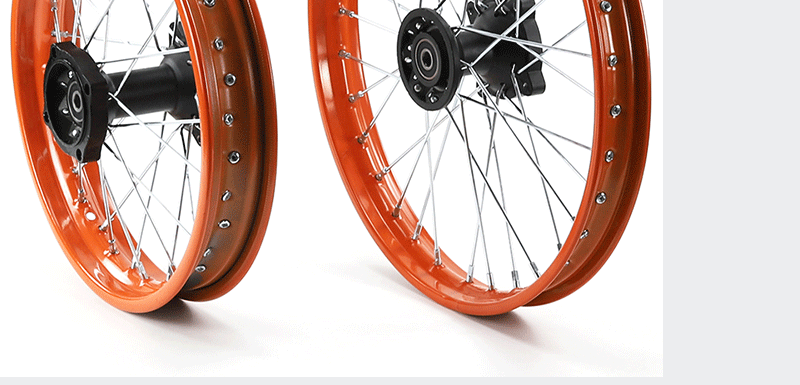 Off-Road Motorcycle Parts: 1.4x14inch Front Wheel Rim Drum Core Hub, 1.9x12inch Rear Steel Rim Tire Hub