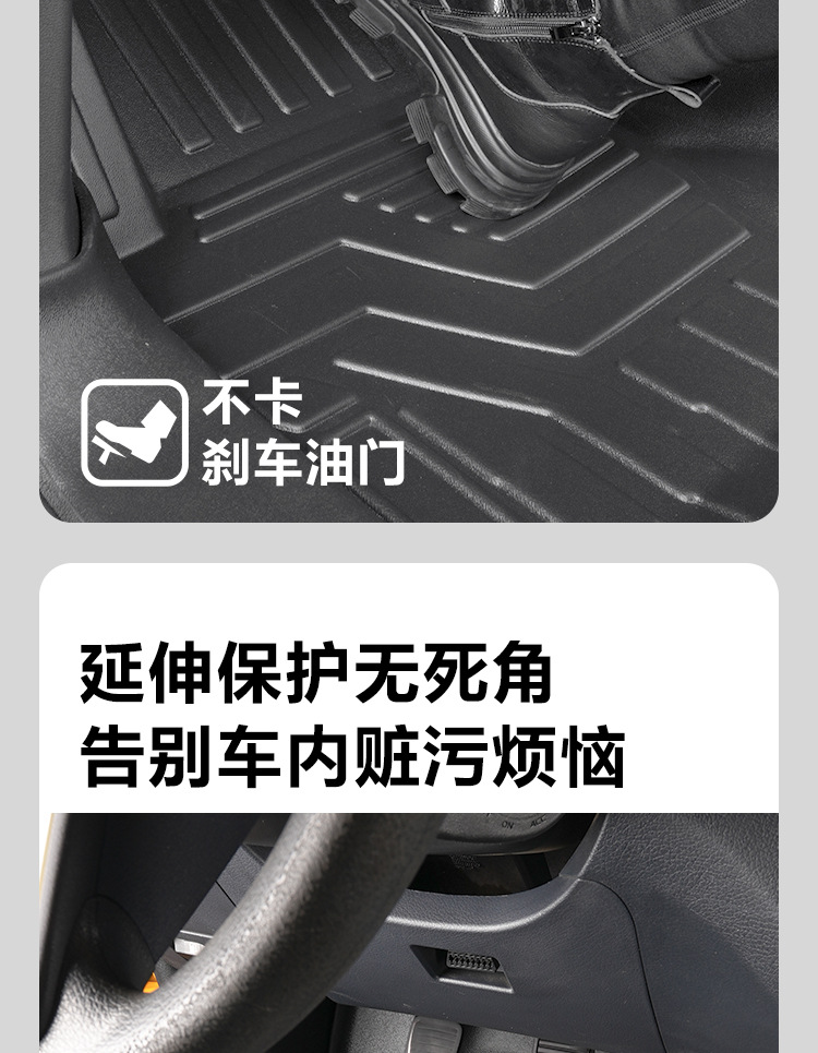 Suitable for Isuzu Ruimai, full coverage door sill interior decoration accessories, pickup truck modification TPE car floor mats