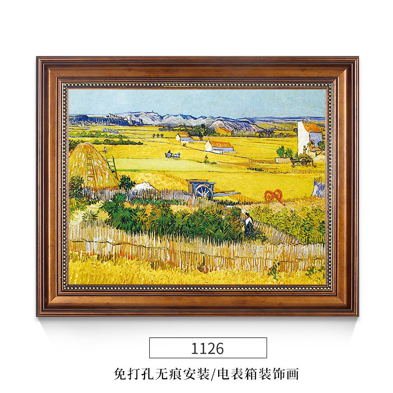 美式大象电表箱装饰画强电箱电闸开关盒挂画配电箱遮挡墙画免打孔|undefined