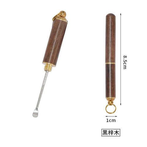 Portable solid wood ear picking spoon ear pick craft travel gift sandalwood ear picking tool ear cleaning artifact