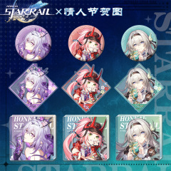 バレンタインデーの祝賀絵画セット・蝶々と流れる蛍のゲーム周辺グッズ アクリルバッジ ライブ配信卸売