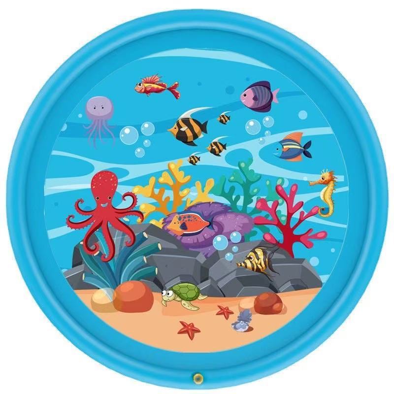 Padres-hijos al aire libre almohadilla de rociador de agua interactiva para niños almohadilla de agua divertida para jardín casero almohadilla de calentamiento de calor no inflable