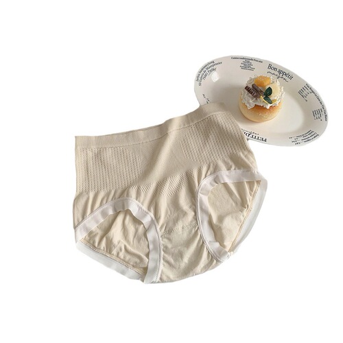 Seven-color gift box, mugwort cotton pants, temperature-changing antibacterial bottom crotch, mid-waist women's underwear, macaron color girl's triangle