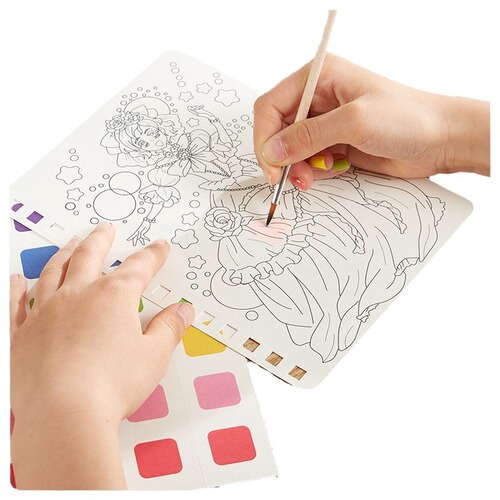 Onshine childhood infinite dream hand-painted princess poke fun dress-up stickers painting children's handmade diy toys