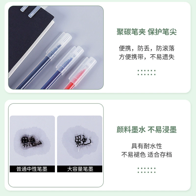 Black capacious rollerball pen for students