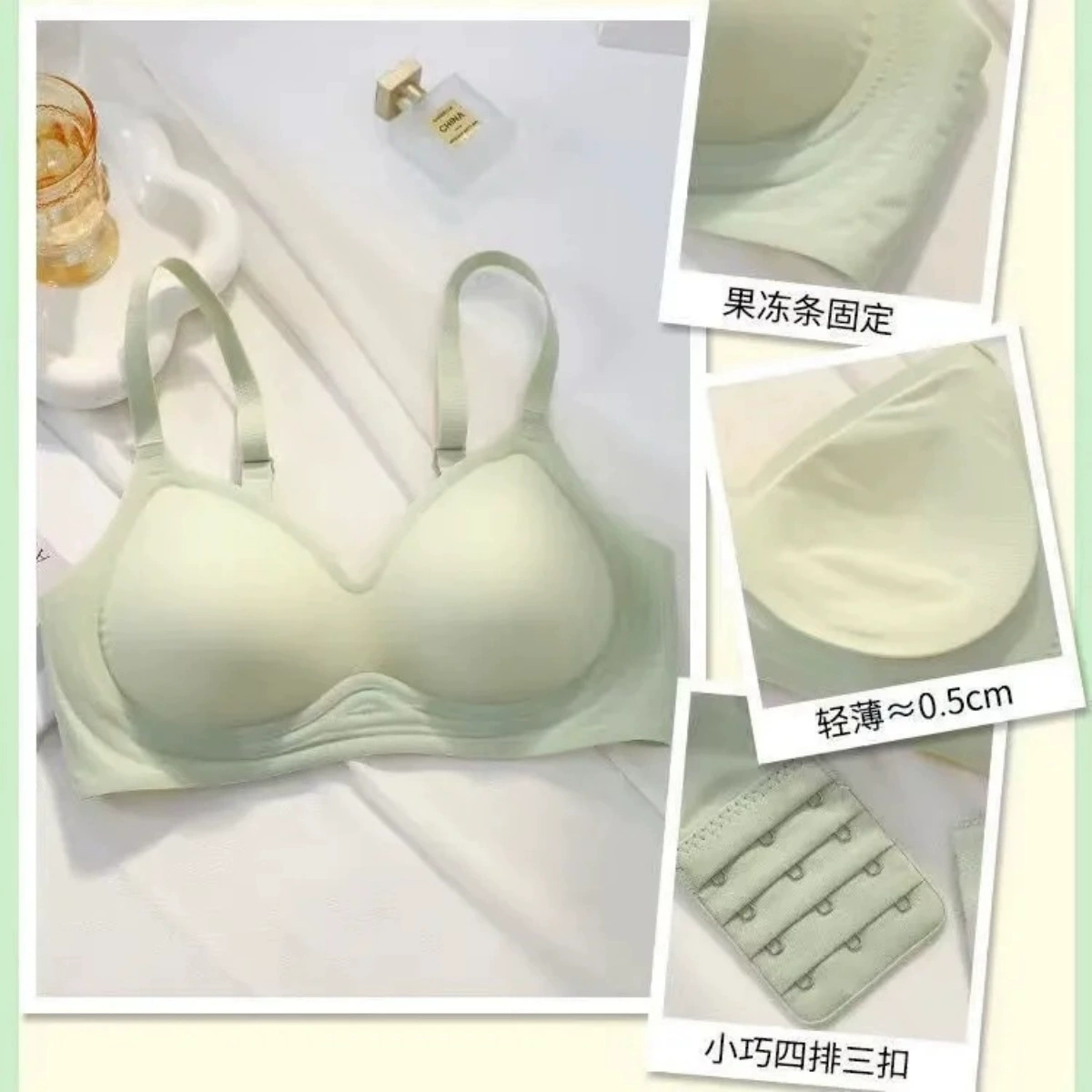 Summer Wireless Push-Up Bra, Thin Supportive Underwear, Seamless Comfort, Sizes 32–38 (A–C)