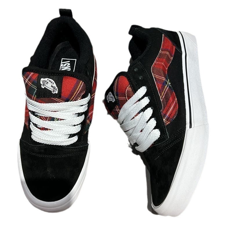 Scottish raya nuevos zapatos de pan gordos negros de tacón bajo retro todo fósforo estilo étnico hombres y mujeres zapatillas de deporte casuales