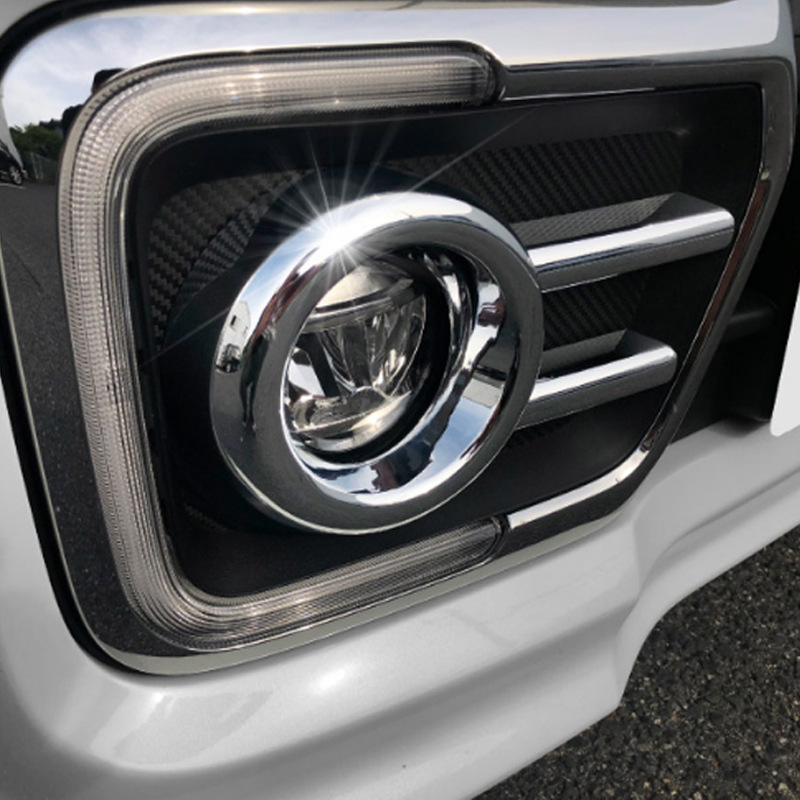 Adecuado para Suzuki spacia Custom MK53S modificado antiniebla delantera especial galvanoplastia marco brillante decorativo