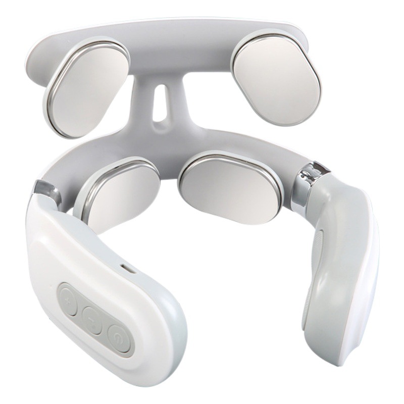 Cuatro cabezas de la columna cervical calefacción Cuidado del cuello fisioterapia masaje multifuncional masajeador fisioterapia instrumento masajeador de cuello Generación de cabello