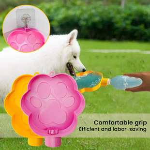 Cross-Border New Pet Outdoor Drinking Bowl Claw-Shaped Plastic Bowl Dog Outdoor Portable Drinking Fountain Reusable