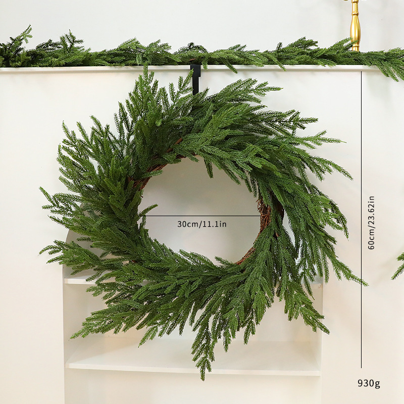 Shengyuan nuevo estilo imitación aguja de pino caña decoración de Navidad cipred pino Fox puerta colgante guirnaldas colgantes de pared