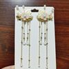 Retro hairpins, pendant with tassels, hair accessory, hairgrip, children's Hanfu for adults