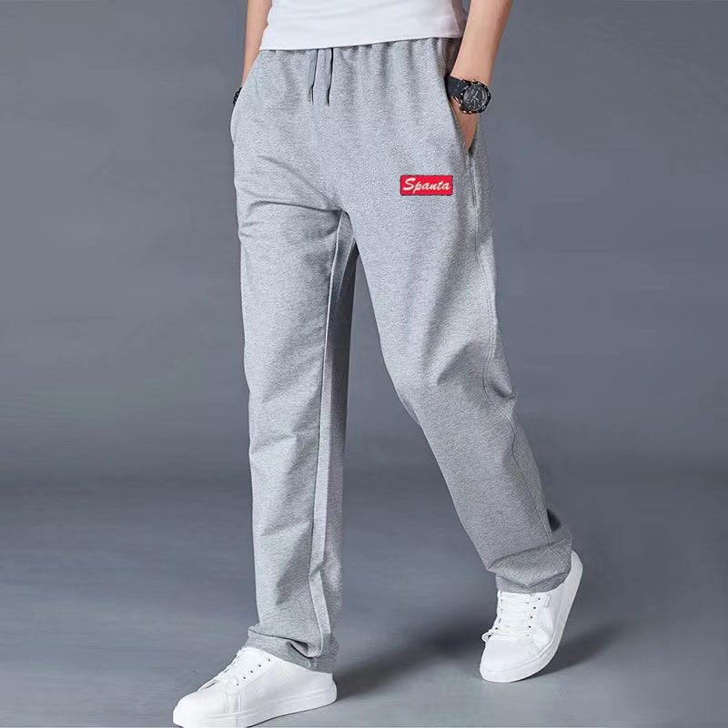 Spring and Autumn Large Size Casual Long Pants Running Loose Summer Thin Leg Pants Summer Sports Pants Straight Pants Men