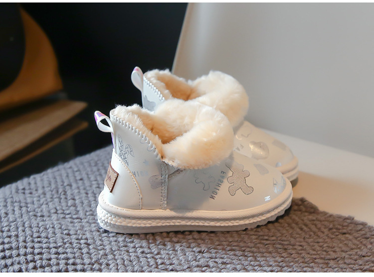 Simpatiche scarpe di cotone da ragazza 2023 nuovi stivali invernali di cotone morbidi e spessi isolanti, antiscivolo, stivali da neve per ragazzi,_voghion.com