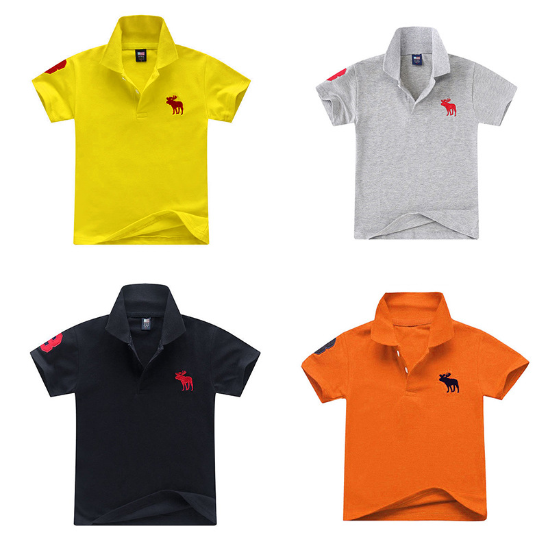 In-stock cross-border exclusive summer children's polo shirts, collared short-sleeved boys' pure cotton t-shirts, toddlers and babies, pique cotton.