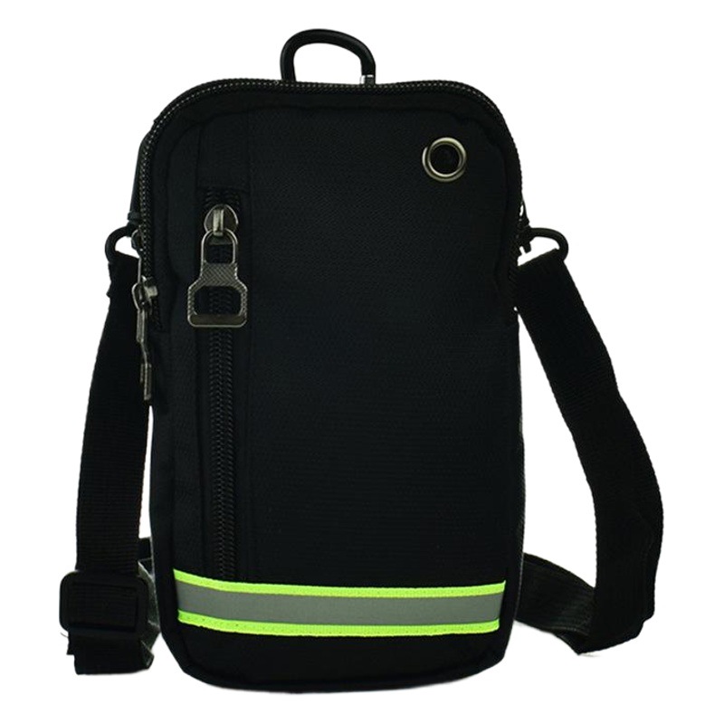 Factory Direct Sales Outdoor Men's and Women's Belt Vertical Mobile Phone Waist Bag Waterproof Cloth Anti-Theft Fashion Coin Purse 6inch