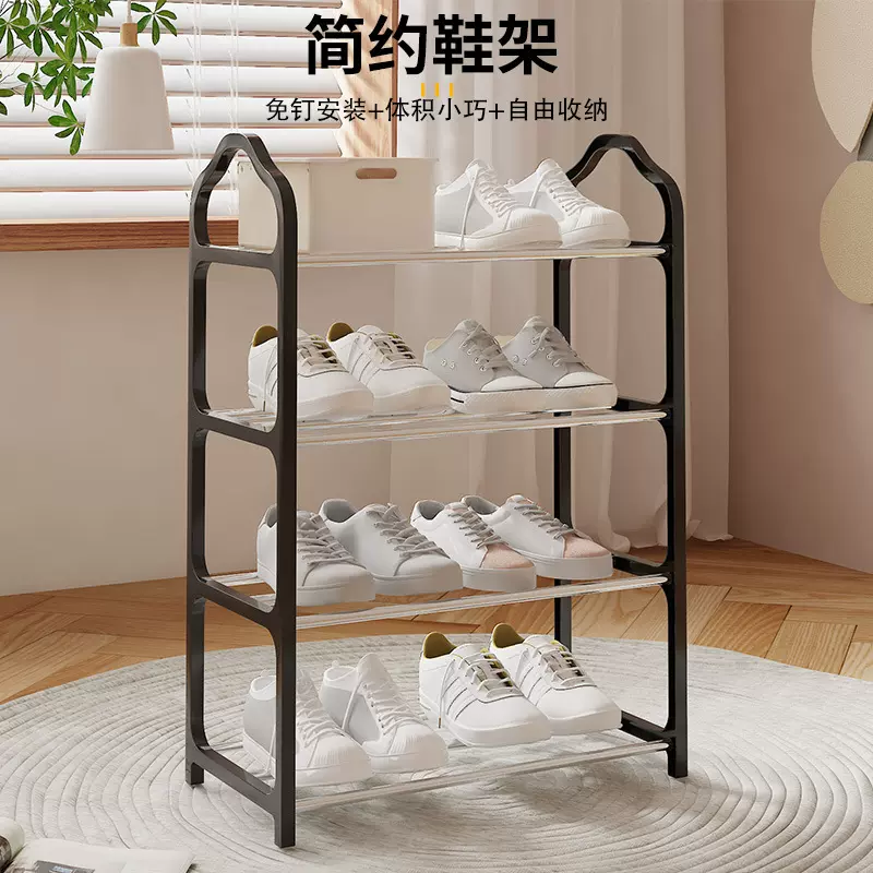新款4层简易组装鞋架 防尘收纳宿舍鞋架门口收纳鞋架子东南亚跨境