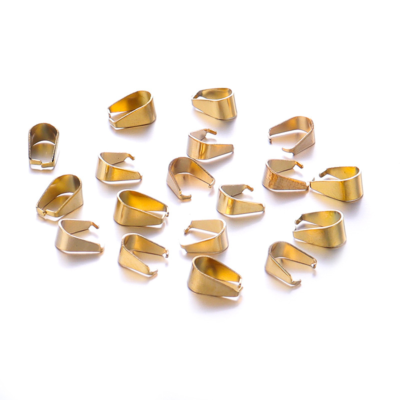 Plating Design 100 PCS/Package 304 Stainless Steel Geometric Melon Seed Buckle Jewelry Buckle