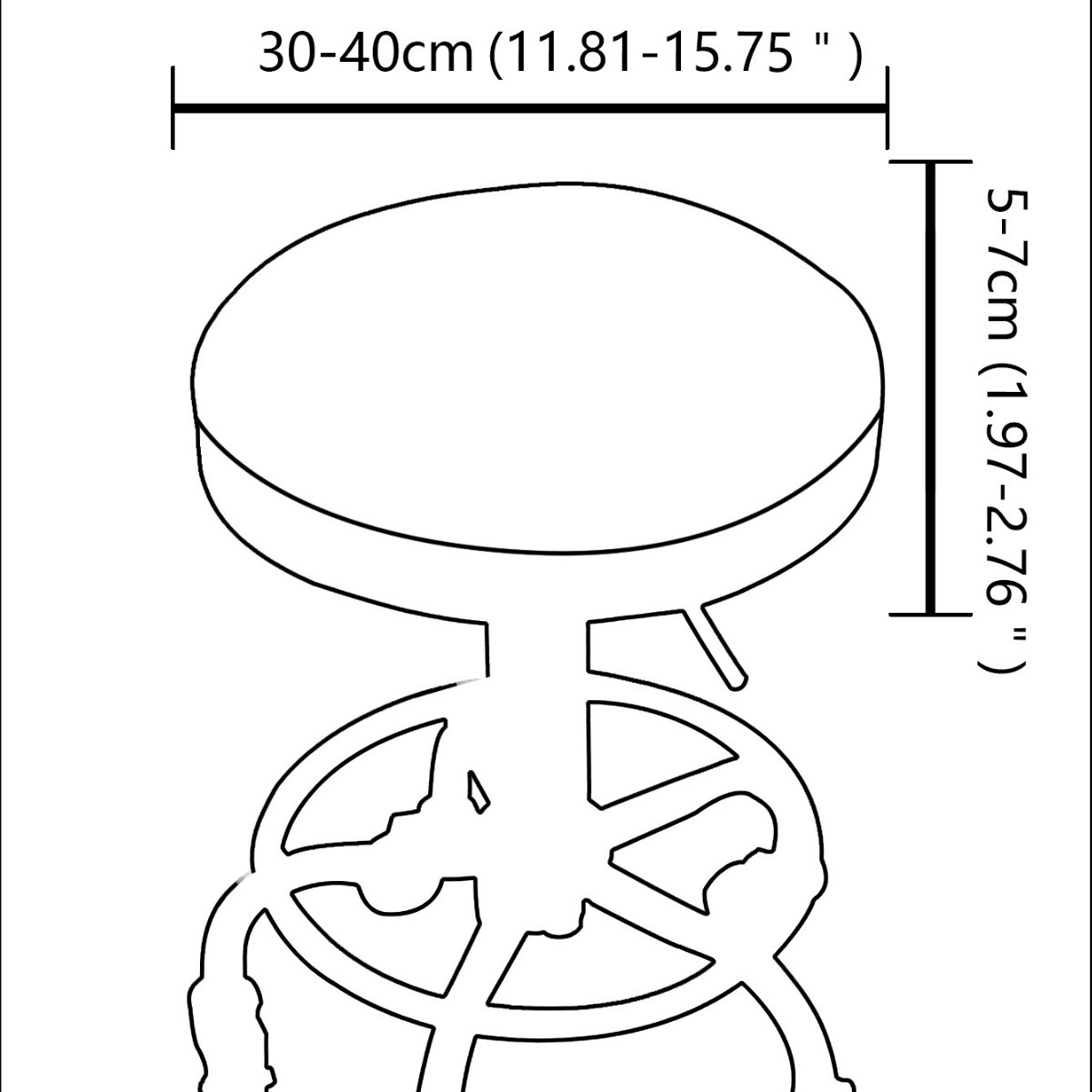 Venta al por mayor de puntos transfronterizos, funda redonda de forro polar elástico de color puro, funda redonda de terciopelo de zorro plateado grueso, funda para silla giratoria