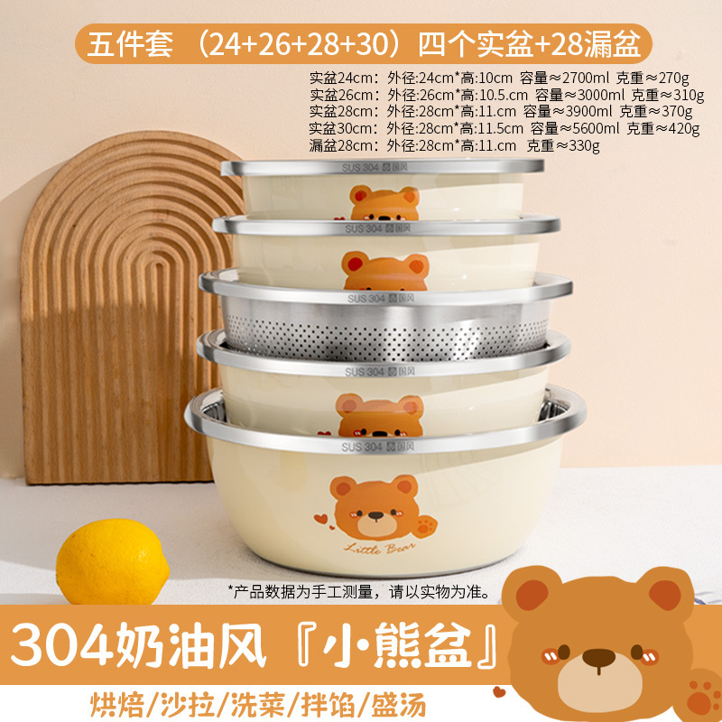 5종세트(24+26+28+30) 실물세면대 4개 + 배수구 28개 [항균304스틸]