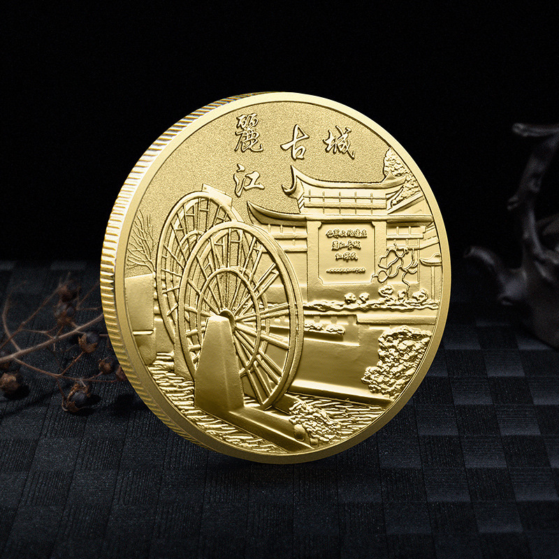 New Lijiang Ancient city scooter commemorative coin national fashion scenic spot tourism commemorative medal scenic spot cultural and creative souvenir
