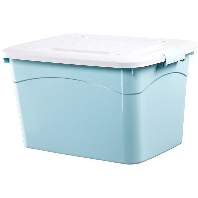 Caja de almacenamiento de polea de plástico grueso, caja de almacenamiento de ropa, colcha de mano, caja de almacenamiento de acabado de juguetes de gran tamaño