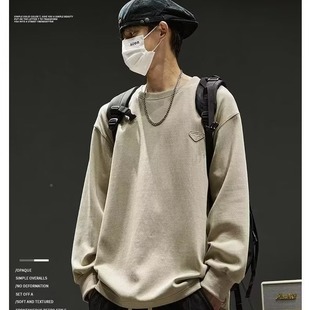 2023 new design loose casual versatile trendy sweatshirt men's sweater round neck autumn and winter cross-border shipping