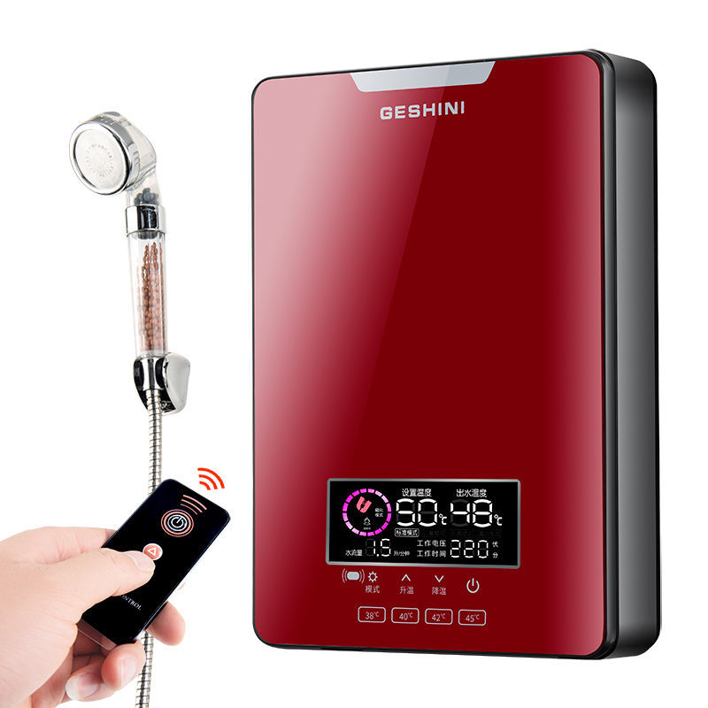 格仕尼即热式电热水器家用洗澡淋浴 小型速热式省电过水热
