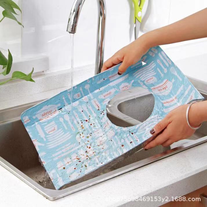 Cocina estufa de gas papel de aluminio almohadilla a prueba de aceite placa a prueba de aceite banco de cocina estera de limpieza a prueba de aceite almohadilla protectora almohadilla de aislamiento térmico 10 piezas