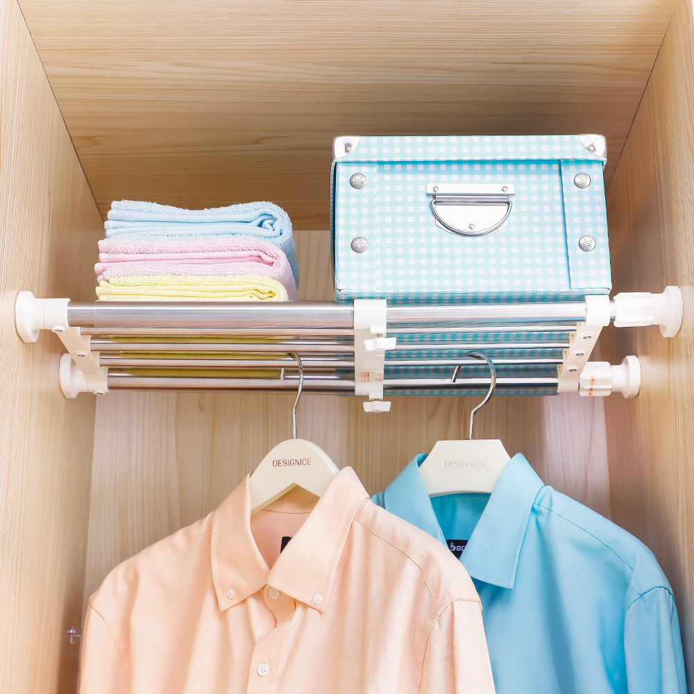 Armario partición en capas estante retráctil baño cocina partición compartimiento de almacenamiento gabinete sin perforaciones sub-estante