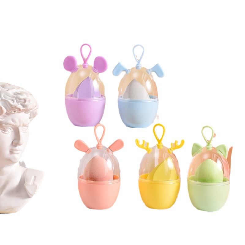 Linda mascota belleza huevo sin polvo maquillaje huevo en polvo puff traje gota de agua calabaza corte oblicuo maquillaje esponja al por mayor maquillaje huevo