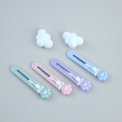 DIYカラー猫爪文房具類事務用品美工刀背中ボタン式本筆立ては使いやすい