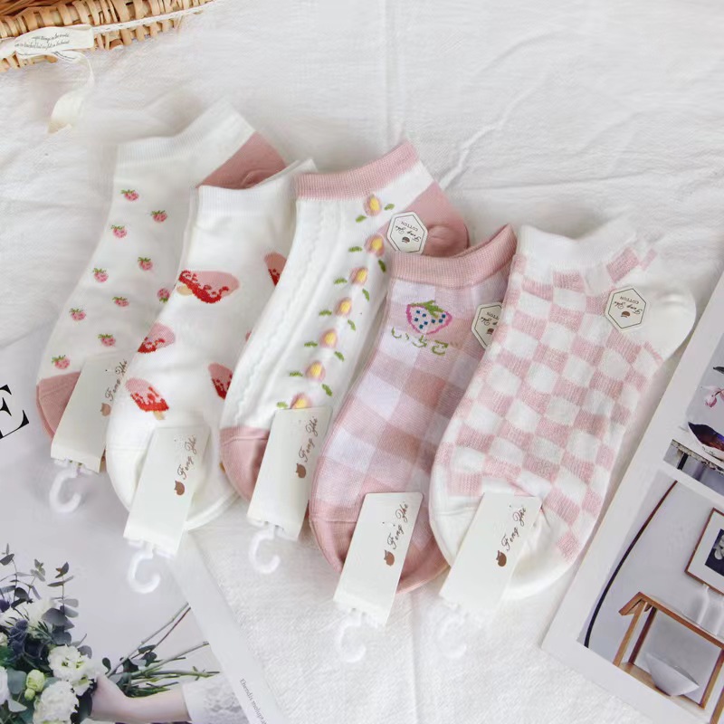 襪子女春夏季吸汗透氣短筒襪韓版ins潮百搭運動船襪學院風隱形襪