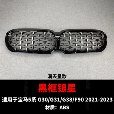 Series Front Grille 21-23: Zhongwang - black-frame-silver-star