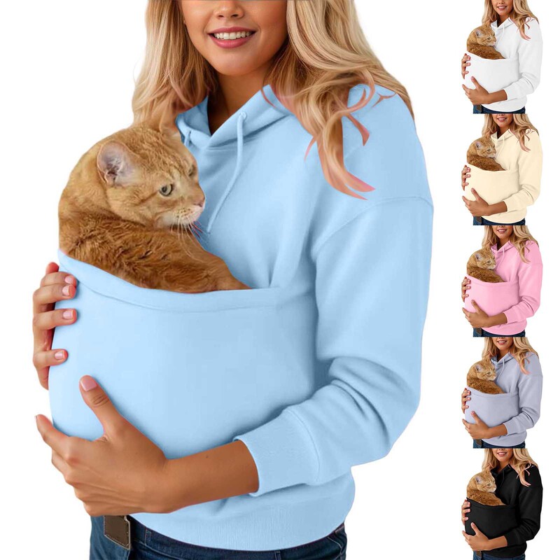Cross-Border Amazon European and American New Sweatshirt Autumn and Winter Hooded Fleece Long-Sleeve Large Pocket Top Warm Shirt Pet Cross-Border Amazon European and American New Sweatshirt Autumn and Winter Hooded Fleece Long-Sleeve Large Pocket Top Warm Shirt Pet