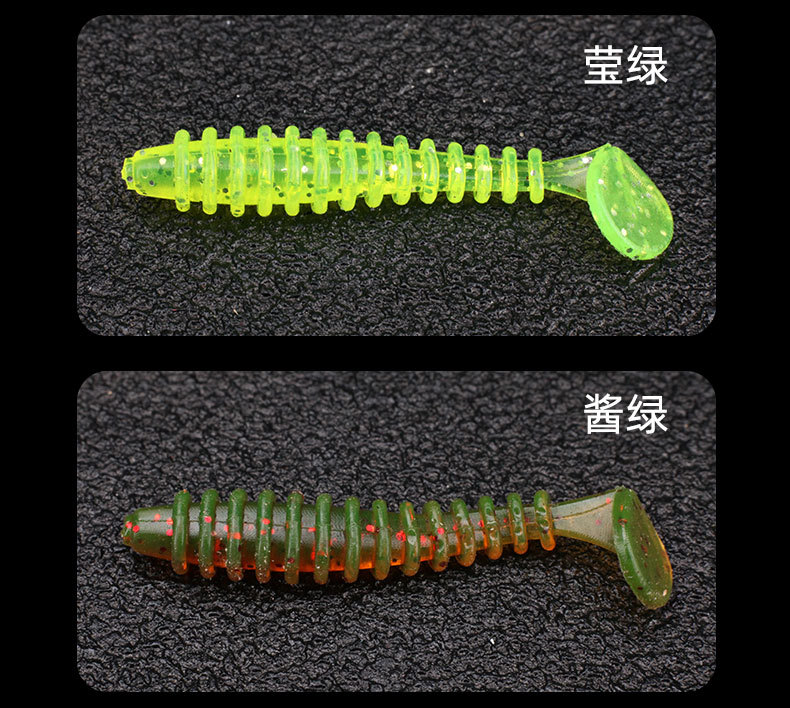 8 Colors Paddle Tail Fishing Lures Soft Plastic Baits Bass Trout Fresh Water Fishing Lure