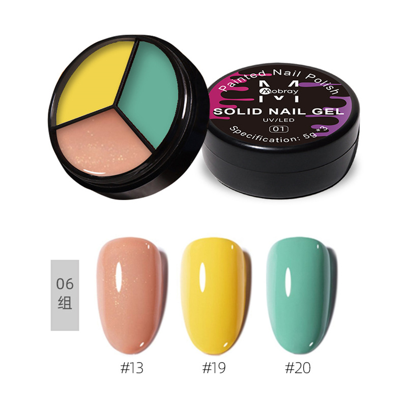 Internet celebridad nueva manicura de tres colores sólido esmalte de uñas gel relleno japonés crema de leche sólida color sólido lentejuelas esmalte de uñas gel