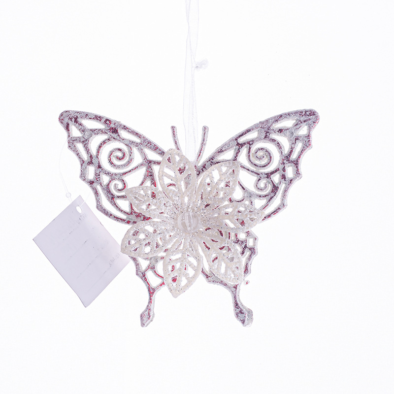 INS plástico personalizado oro rosa inglés celebración lema Navidad escena Pavo Real colgante mariposa libélula regalo al por mayor